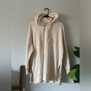 Aerie Pastel Pink Balletcore Athleisure Cotton Blend Hoodie Sweatshirt size M